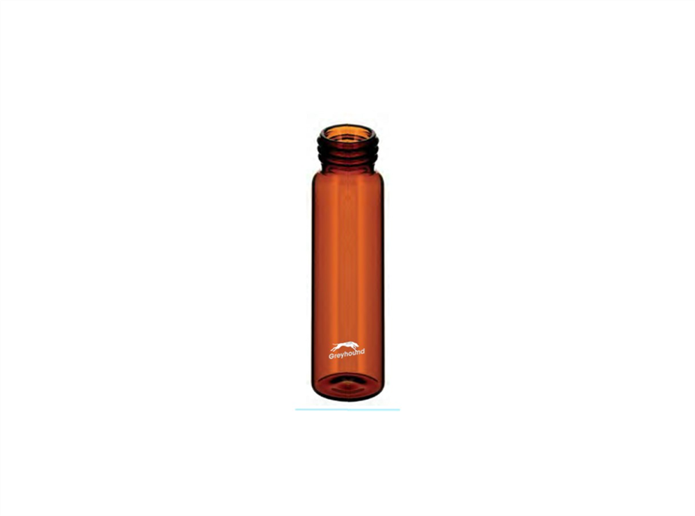 Picture of 40mL Environmental Storage Vial, Screw Top, Amber Glass, 24-400mm Thread, Q-Clean
